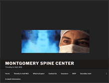 Tablet Screenshot of montgomeryspinecenter.com